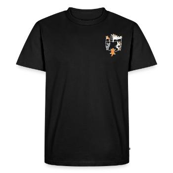 Chats mignons grimpant - idée cadeau original - T-shirt Premium bio Homme - noir - Devant - Nico (187cm)
