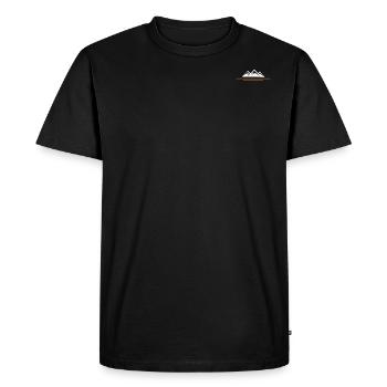 Feel the mountain - Men's Premium Organic T-Shirt - black - Front - Nico (187cm)