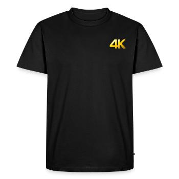 4K - T-shirt Premium bio Homme - noir - Devant - Nico (187cm)