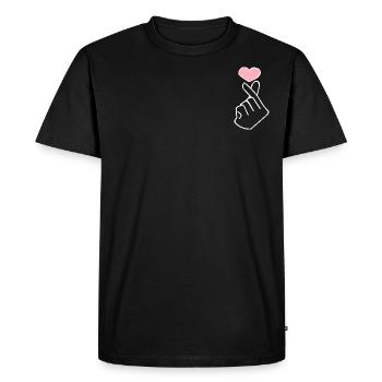 K-pop - T-shirt Premium bio Homme - noir - Devant - Nico (187cm)