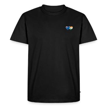 New Zealand India Flag Heart - Men's Premium Organic T-Shirt - black - Front - Nico (187cm)