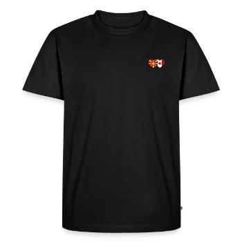 Macédoine Drapeau Canada Cœur - T-shirt Premium bio Homme - noir - Devant - Nico (187cm)