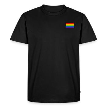 logo LGBT - T-shirt Premium bio Homme - noir - Devant - Nico (187cm)