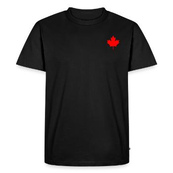 Feuille d’érable Canada - T-shirt Premium bio Homme - noir - Devant - Nico (187cm)