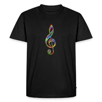 Colorful Music - Men's Premium Organic T-Shirt - black - Front - Nico (187cm)