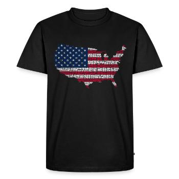 USA America Flag Flag Fierté américaine - T-shirt Premium bio Homme - noir - Devant - Nico (187cm)