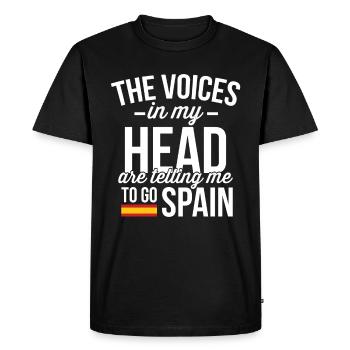 Spain - Men's Premium Organic T-Shirt - black - Front - Nico (187cm)