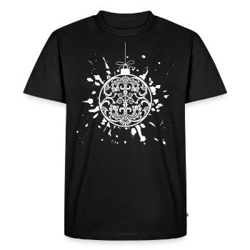 Arbre de Noël flocon de neige décembre - T-shirt Premium bio Homme - noir - Devant - Nico (187cm)