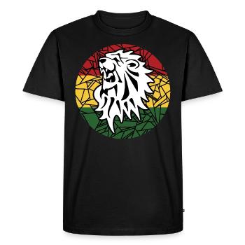 Reggae Lion Lion Head Jamaica Musician Musikverein - Men's Premium Organic T-Shirt - black - Front - Nico (187cm)