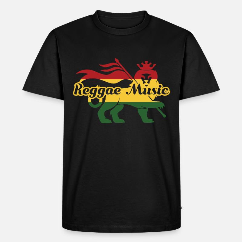 Reggae - Männer Premium Bio T-Shirt - Schwarz