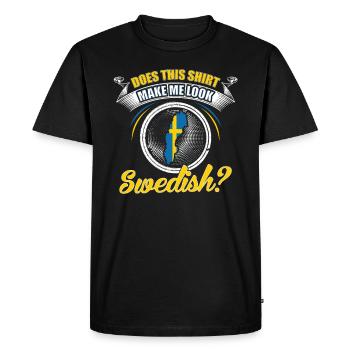 Suède - T-shirt Premium bio Homme - noir - Devant - Nico (187cm)