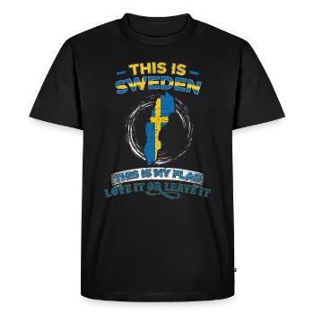 Sweden - Men's Premium Organic T-Shirt - black - Front - Nico (187cm)