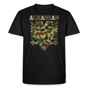 Albanie - T-shirt Premium bio Homme - noir - Devant - Nico (187cm)