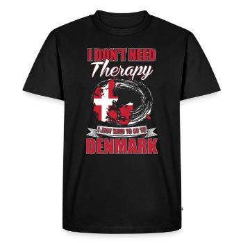 Denmark - Men's Premium Organic T-Shirt - black - Front - Nico (187cm)