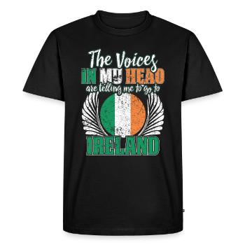 Irlande - T-shirt Premium bio Homme - noir - Devant - Nico (187cm)