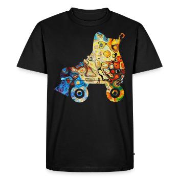 roller skates - Men's Premium Organic T-Shirt - black - Front - Nico (187cm)