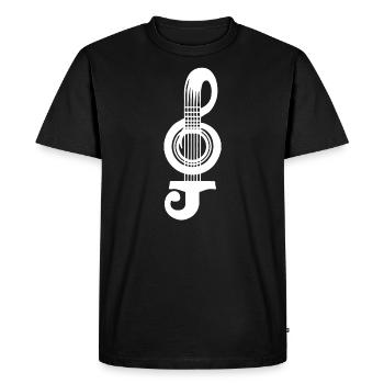 Guitare music club musicien mélodie musicale - T-shirt Premium bio Homme - noir - Devant - Nico (187cm)