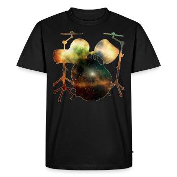 Drum Drumsticks Musician Passion Drum - T-shirt Premium bio Homme - noir - Devant - Nico (187cm)