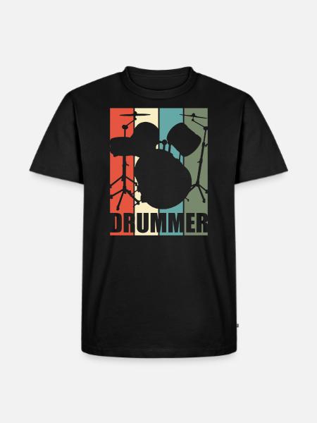 Drums - Men's Premium Organic T-Shirt - black