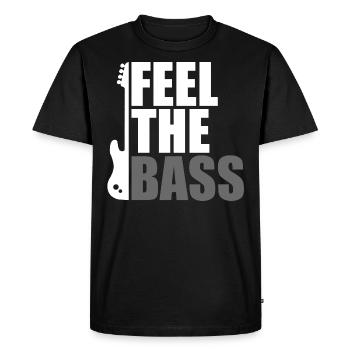 Bass - T-shirt Premium bio Homme - noir - Devant - Nico (187cm)