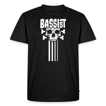 bassiste - T-shirt Premium bio Homme - noir - Devant - Nico (187cm)