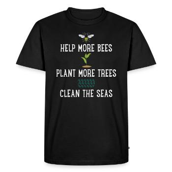Protection de la nature Cadeau - T-shirt Premium bio Homme - noir - Devant - Nico (187cm)
