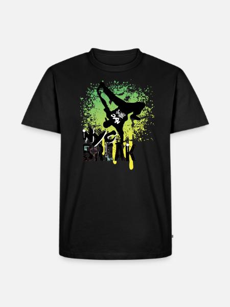 Breakdance Hiphop Nyc Break Tanzen - Männer Premium Bio T-Shirt - Schwarz