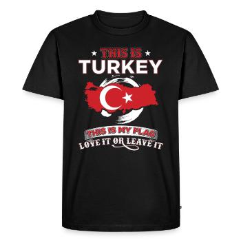Turquie - T-shirt Premium bio Homme - noir - Devant - Nico (187cm)