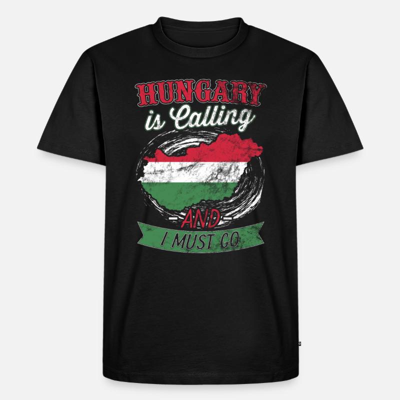 Ungarn - Männer Premium Bio T-Shirt - Schwarz