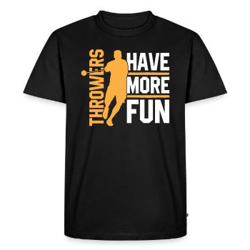 ATHLETICS - Men's Premium Organic T-Shirt - black - Front - Nico (187cm)
