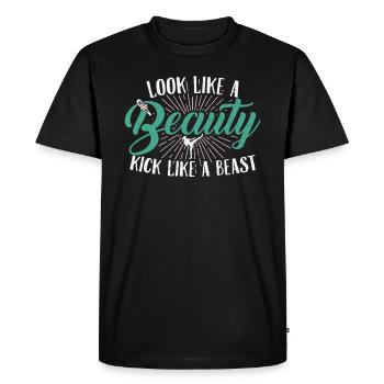 Combattants de kickboxing - T-shirt Premium bio Homme - noir - Devant - Nico (187cm)