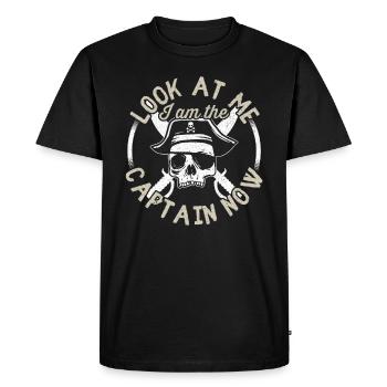 Je suis le capitaine maintenant - T-shirt Premium bio Homme - noir - Devant - Nico (187cm)