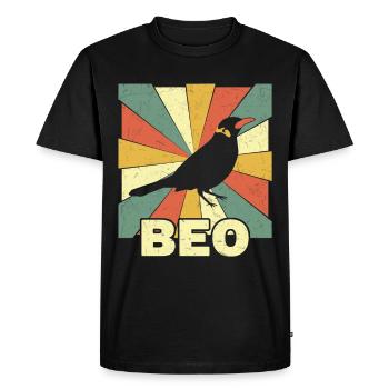 Beo, Mynah pour les amoureux des oiseaux et des éleveurs - T-shirt Premium bio Homme - noir - Devant - Nico (187cm)