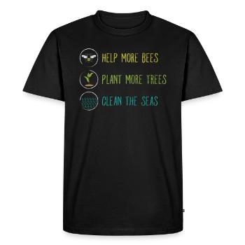amoureux de la nature - T-shirt Premium bio Homme - noir - Devant - Nico (187cm)