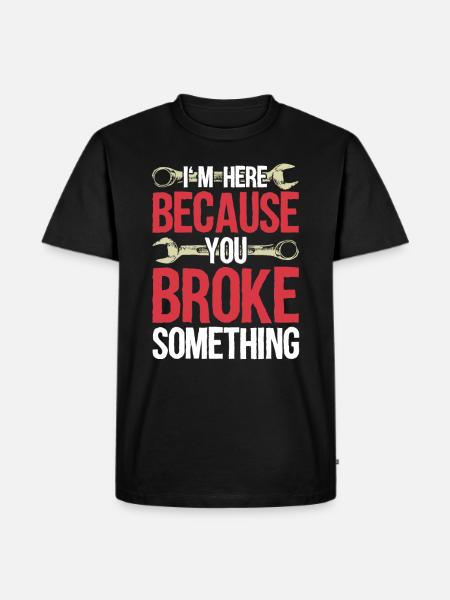 Funny mechanic shirts - Men's Premium Organic T-Shirt - black