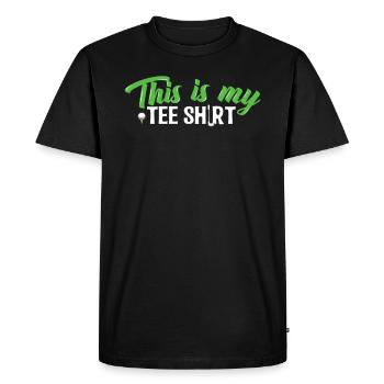 Lustige Golf Shirts - Männer Premium Bio T-Shirt - Schwarz - Vorne - Nico (187cm)