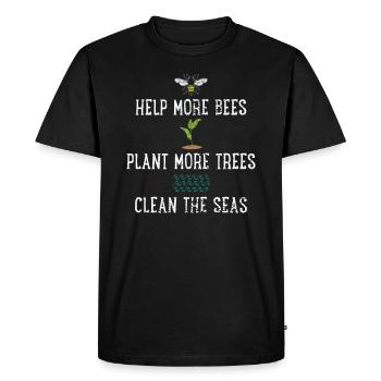 protecteurs de la nature - T-shirt Premium bio Homme - noir - Devant - Nico (187cm)