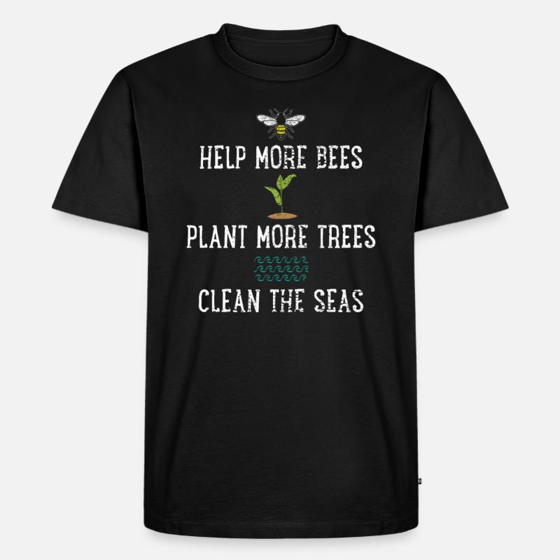 Naturschützer - Männer Premium Bio T-Shirt - Schwarz