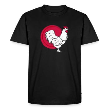 poulet - T-shirt Premium bio Homme - noir - Devant - Nico (187cm)