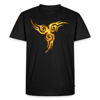 Tatouage celtique or - T-shirt Premium bio Homme - noir - Devant - Nico (187cm)