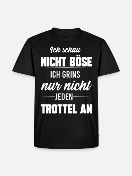 BÖSE TROTTEL, GESCHENK - Männer Premium Bio T-Shirt - Schwarz