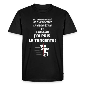 professor of Mathematics geometry - Men's Premium Organic T-Shirt - black - Front - Nico (187cm)
