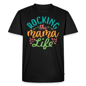 bercer la vie de maman 01 - T-shirt Premium bio Homme - noir - Devant - Nico (187cm)
