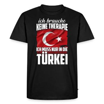 Turquie pas de thérapie voyage vacances cadeau - T-shirt Premium bio Homme - noir - Devant - Nico (187cm)