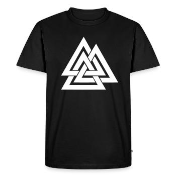 Valknut - T-shirt Premium bio Homme - noir - Devant - Nico (187cm)