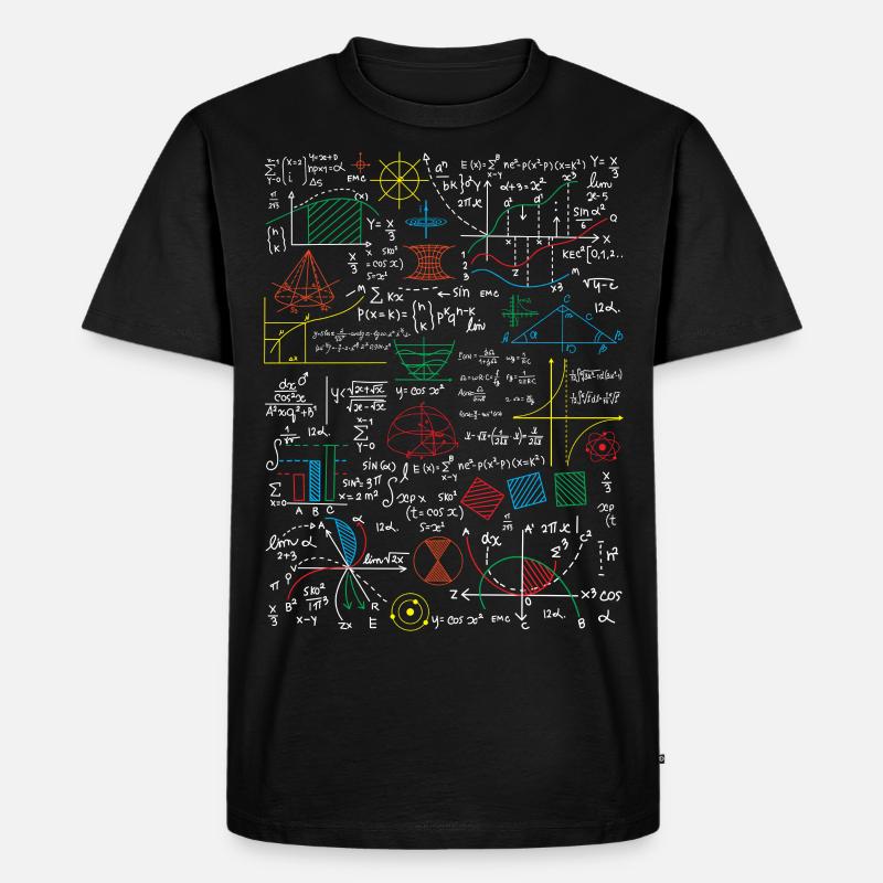 Math sheet. Funny math teacher - Men's Premium Organic T-Shirt - black