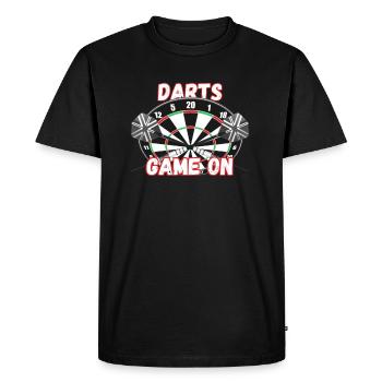 darts - Men's Premium Organic T-Shirt - black - Front - Nico (187cm)