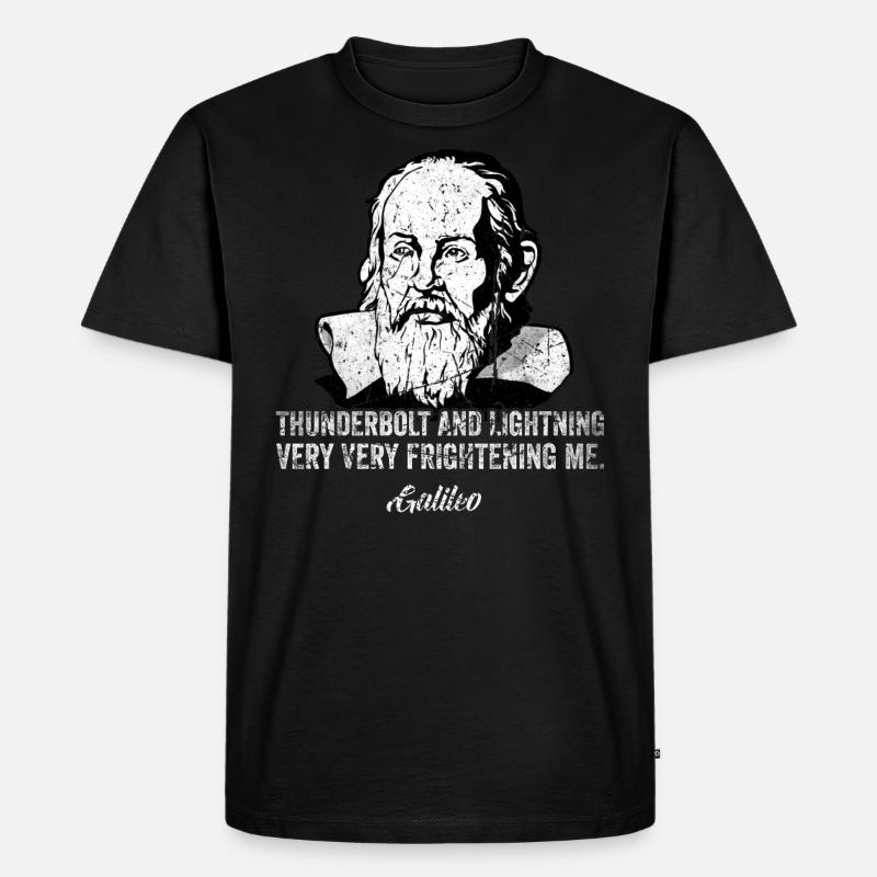 Thunderbolt lightning Galileo Philosopher Physics - Men's Premium Organic T-Shirt - black
