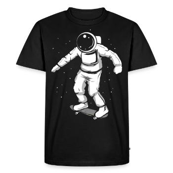 Skateboard | Patineur astronaute - T-shirt Premium bio Homme - noir - Devant - Nico (187cm)