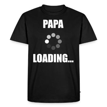 Dad Loading Birth Father's Gift - Men's Premium Organic T-Shirt - black - Front - Nico (187cm)